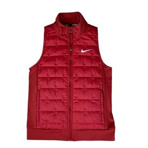 NWOT Nike Running Therma-Fit Lightweight Puffer Vest Women’s XS Red Pomegranate